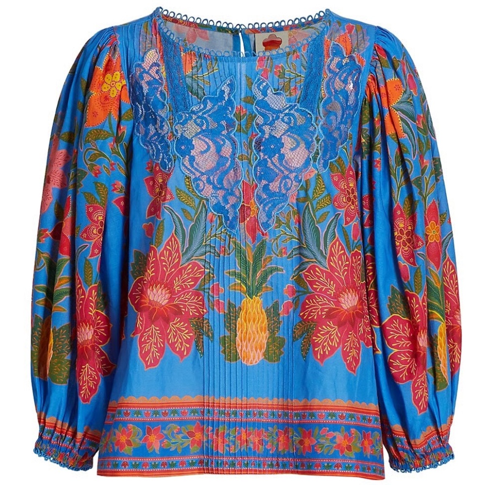 Farm Rio Tropical Tapestry Blouse Small